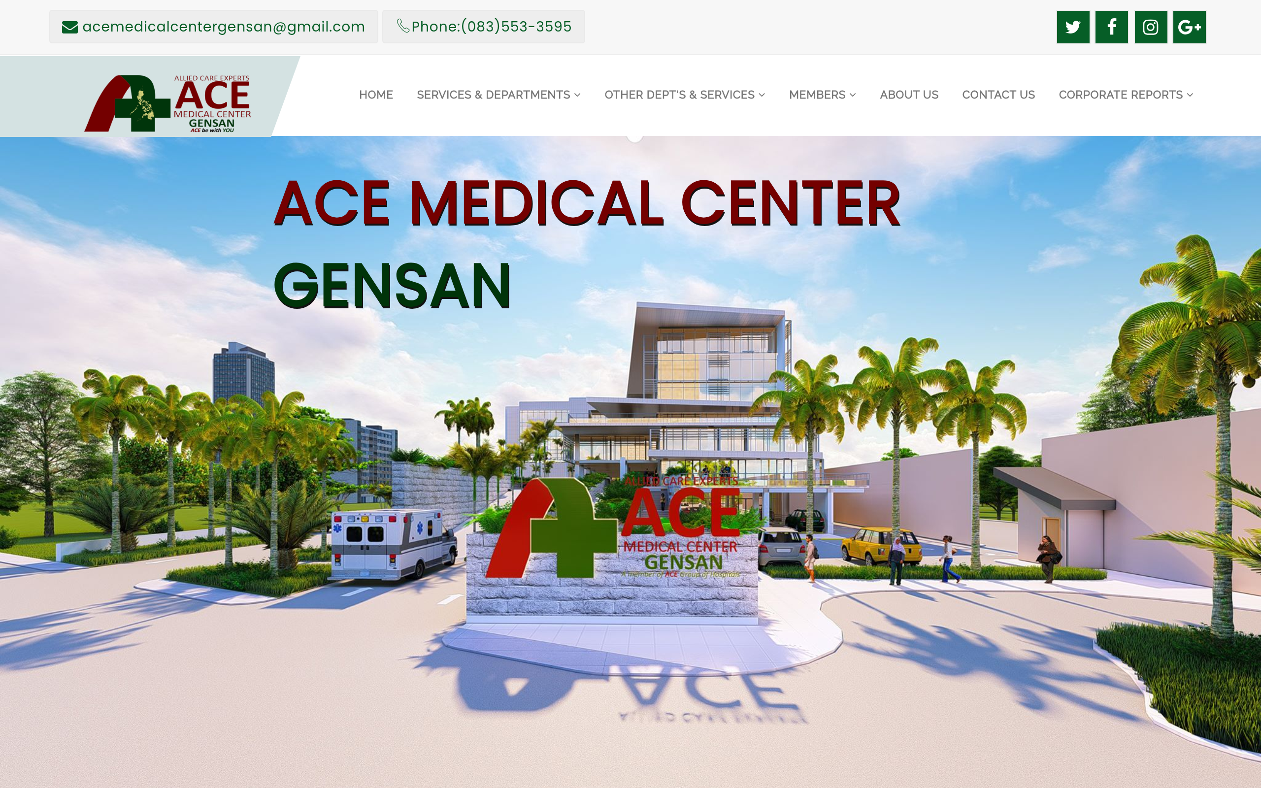 Preview of ACE Medical Center Gensan website